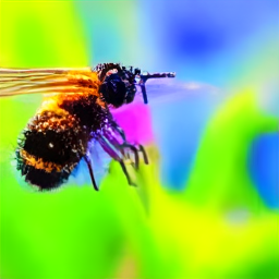 Bee in flight