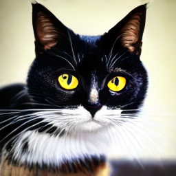 Cat playing with ball