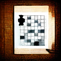 Hazel Solving a Crossword Puzzle