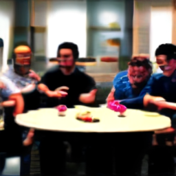 Developer Den Members Eating Slop