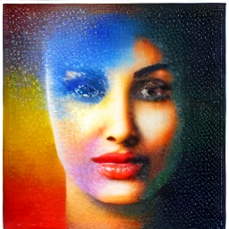 A blurred image of a brain with glowing symbols