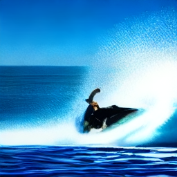 Jetskiing at sunset