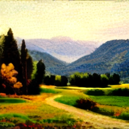 Landscape with flowers