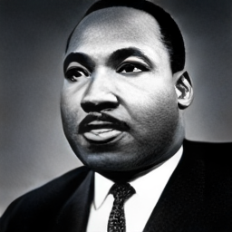 Martin Luther King Jr. in a historic setting