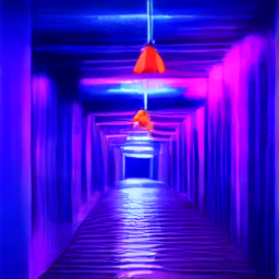 Neon Blue Lamp
