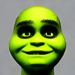 Shrek wearing helmet
