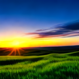 Sunrise Over Grass